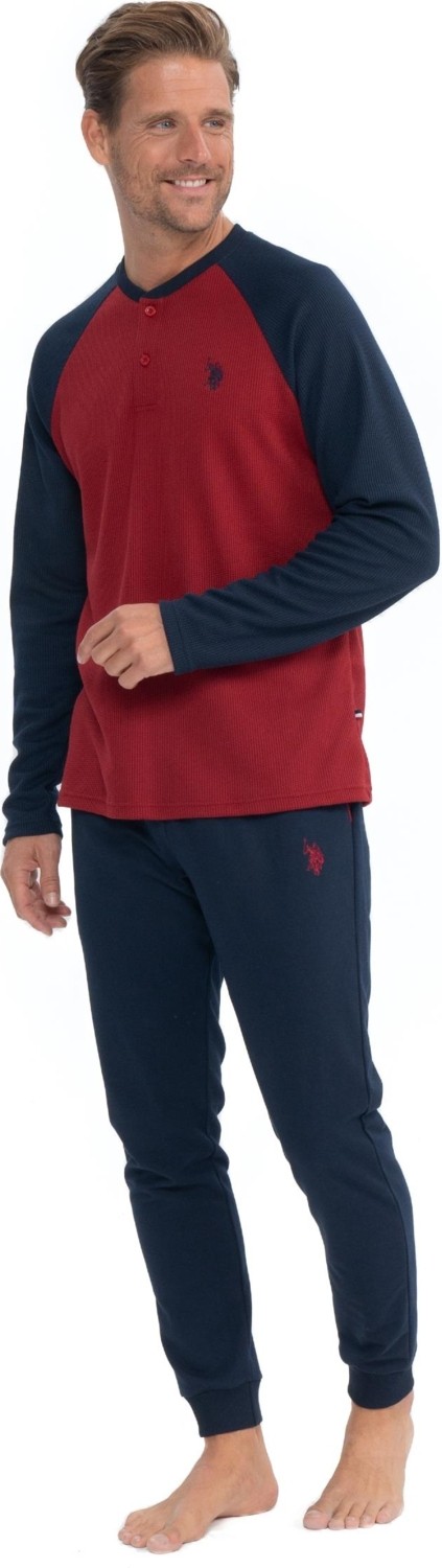 U.s. Polo Assn. Erkek Uzun Kollu Patlı Iki Iplik Eşofman Pijama Takımı S25838 görsel 4
