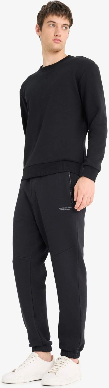 DeFacto Regular Fit Beli Bağcıklı İçi Yumuşak Tüylü Paçası Lastikli Baskılı Fermuar Cepli Eşofman Altı Y5511AZ25AU görsel 3