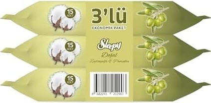 TeknoKapsül Pamuk Zeytin Cep Mendili 3X15 (45 Yaprak) görsel 3