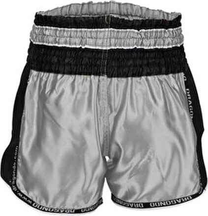 DragonDo Muay Thai Şort Cepsiz Saten Materyal Unisex Retro Desenli Rahat Kesim Yazlık görsel 4