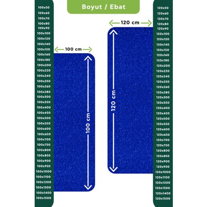 Kaydırmaz Mavi Karmaşık Paspas EN:100CM 100 x 1100