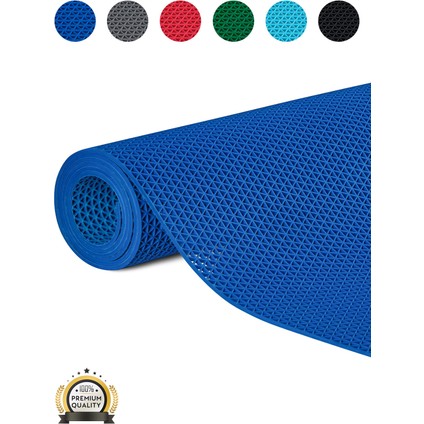 Kaydırmaz Mavi Yıldız Paspas EN:120CM 120 x 100
