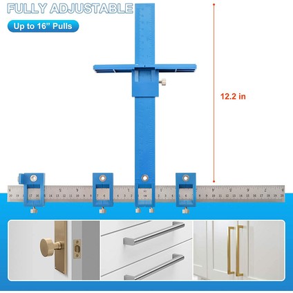 Kabin Donanım Fikstürü Aracı-Ayarlanabilir Punch Konumlandırıcı Matkap Ucu Şablon Kılavuzu, Ahşap Delme Pimi Kılavuzu (Yurt Dışından) modelleri