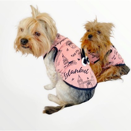 Pink Istanbul Atlet Köpek Kıyafeti Köpek Elbisesi