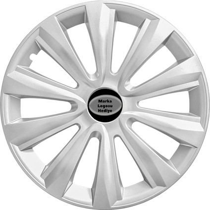 Ford Fiesta 15 Inç Jant Kapağı Amblemli Gri 4'lü Takım 117