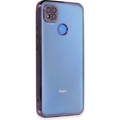 Xiaomi Redmi 9c Kılıf Razer Lensli Silikon - Mor 277097