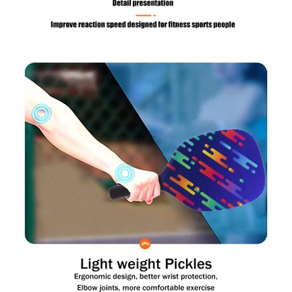 Pickleball Kürekler, Ergonomik Yastık Tutamaklı Ahşap Pickleball Kürekler ile Pickleball Seti, Erkekler Kadınlar Için Hediyeler A (Yurt Dışından)