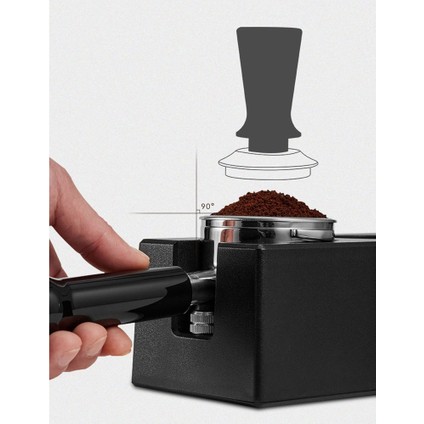 51MM-58MM Kahve Sabotaj Tutucu Filtre Standı Espresso Distribütörü Mat Raf Kahve Makinesi Aracı Aksesuarları Barista-Siyah (Yurt Dışından)