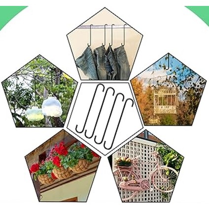 S Kanca Bitki Asmak Için, Ağaç Dalı, Kuş Besleyici, Tencere ve Tavalar Dolap Bahçe Pergola 45 cm fırsatları