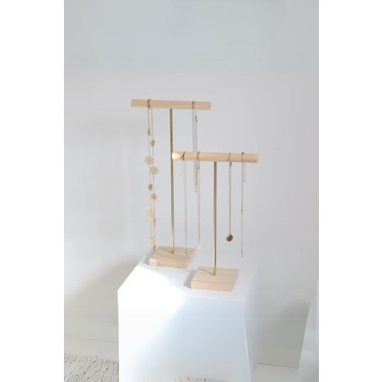 Ahşap Takı Organizeri Kolye Askısı Zarif Tasarım 25 cm Doğal Ahşap Renk modelleri