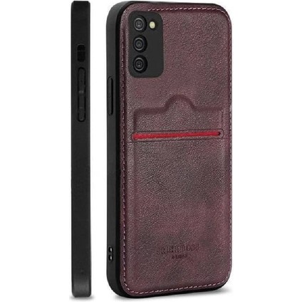Samsung NOTE20ULTRA Kartlıklı Deri Kılıf Bordo