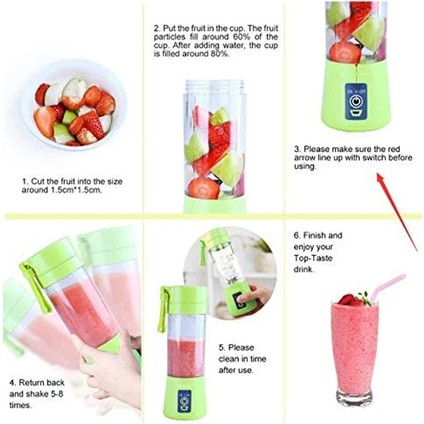 Erik Tarzı Taşınabilir Blender USB Mikser Elektrikli Meyve Sıkacağı Makinesi Smoothie Blender Mini Mutfak Robotu Kişisel Blender Meyve Suyu Karıştırıcılar (Yurt Dışından)
