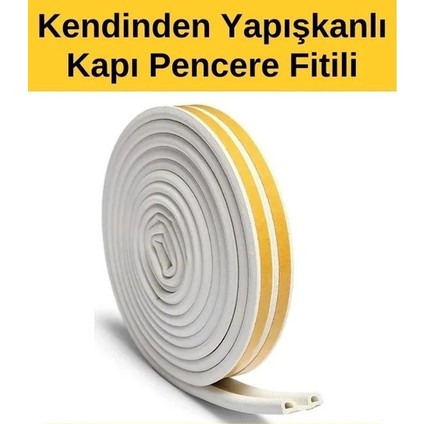 BNP11 Rodex Fitilli Pencere Bandı Beyaz 9*6mm 2*3m/box D Typ