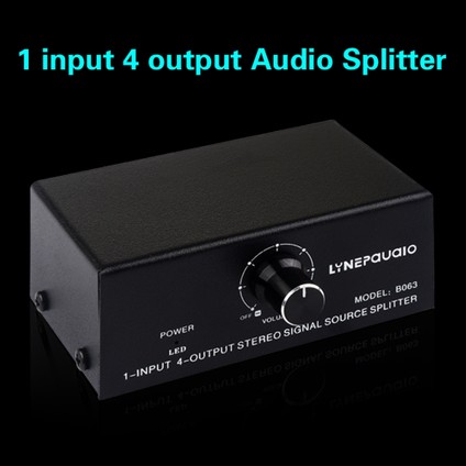 1'i 4 Çıkışlı Stereo Sinyal Kaynağı Ayırıcı Sinyal Çıkışı Rca Arayüzü (Yurt Dışından)
