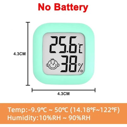 Yeşil Stil Ev Mini Kapalı Termometre 1 Adet LCD Dijital Gülen Sıcaklık Odası Higrometre Nem Ölçer Sensör Ölçer Hava Istasyonu (Yurt Dışından)