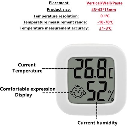 Yeşil Stil Ev Mini Kapalı Termometre 1 Adet LCD Dijital Gülen Sıcaklık Odası Higrometre Nem Ölçer Sensör Ölçer Hava Istasyonu (Yurt Dışından) fırsatları