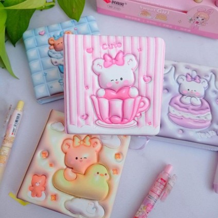 Kawaii Ayıcık Yumuşak Kapaklı Pofidik Defter Hatıra Defteri 1 Adet