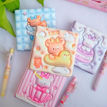 Kawaii Ayıcık Yumuşak Kapaklı Pofidik Defter Hatıra Defteri 1 Adet fiyatları