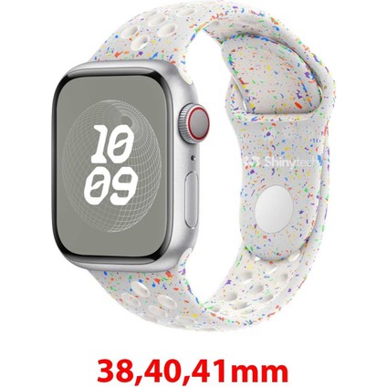 Apple Watch Uyumlu Delikli Spor Loop Kordon Beyaz