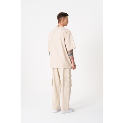 Erkek Sylvester Baskılı Oversize Açık Bej Tişört fırsatları