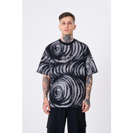 Erkek Imagination Baskılı Oversize Siyah Tişört