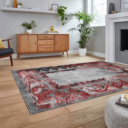 Dijital Baskılı Kaymaz Taban Yıkanabilir Klasik Desen Yolluk Salon Halısı, V-Klasik-08-Bordo, fiyatları