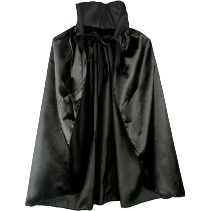 Siyah Renk Yakalı Halloween Pelerini 90 cm