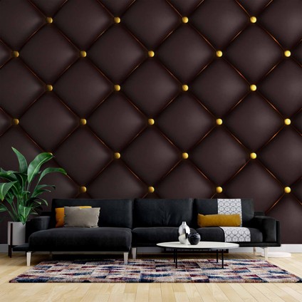 3 Boyutlu Deri Desenli Duvar Kağıdı Baskı