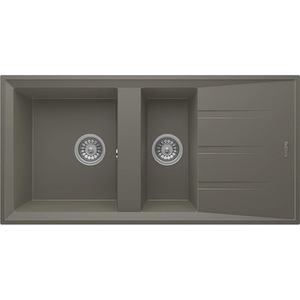 P013 Salda 100 1,5 Gözlü Granit Mutfak Eviyesi Gri 100 x 50 cm