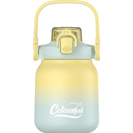 Düz Pipet 2'si 1 Arada Termos Bardak 620ML (Yurt Dışından)