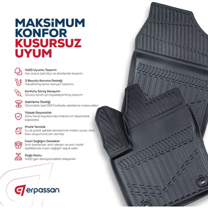 Vw T-Cross 2019- Sonrası 3D Havuzlu Paspas fiyatları