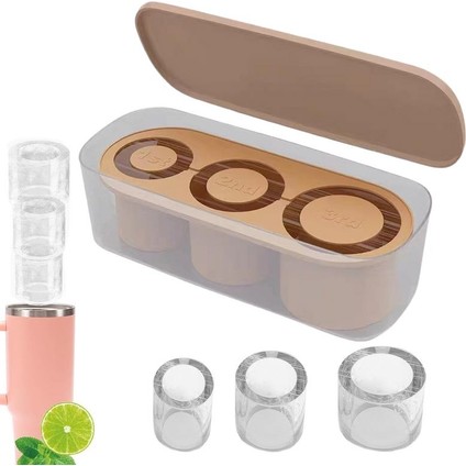 Buz Yapım Makinesi Tepsisi Tumbler Için Buz Küpü Tepsisi Yeniden Kullanılabilir Içi Boş Silindir Buz Yapım Makinesi Kalıp Kapaklı Yapışmaz Buz Kalıbı Kokteyller Için (Yurt Dışından)
