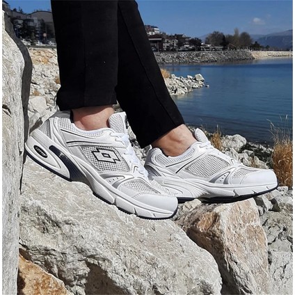 Erkek Günlük Spor Ayakkabı Beyaz Lacivert Düz Taban modelleri