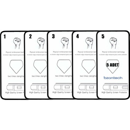 Apple iPhone 15 ile Uyumlu Ekran Koruyucu Tam Kaplayan 5li Set