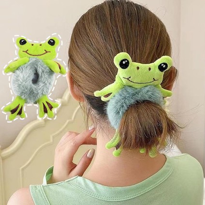 1 Adet Sevimli Kürklü Kurbağa Saç Kravat Peluş Ayı Scrunchies Karikatür Saç Kafa Halat Elastik Saç Bobbles Kızlar Kadınlar Için At Kuyruğu Tutucular (Yurt Dışından) modelleri
