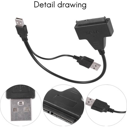 USB 2.0 - Ide Sata S-2.5/3.5 Inç Adaptör Hdd/ssd Dizüstü Bilgisayar Sabit Disk Sürücüsü Dönüştürücü Kablosu (Yurt Dışından) fiyatları