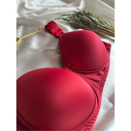 Telsiz Silikon Toparlayıcı Pedsiz Minimizer Sütyen B Cup Bordo fırsatları
