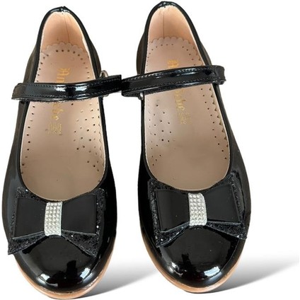 Fiyonklu Kız Çocuk Babet Ayakkabı Siyah