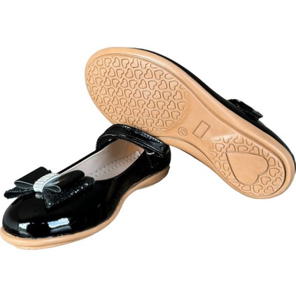 Fiyonklu Kız Çocuk Babet Ayakkabı Siyah modelleri