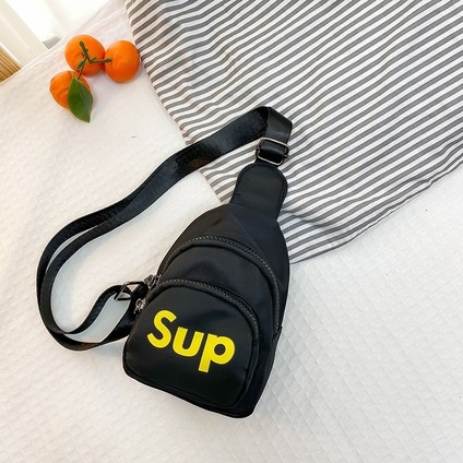 Crossbody Göğüs Çantası Kanvas Bozuk Para Cüzdanı Küçük Sırt Çantası (Yurt Dışından)