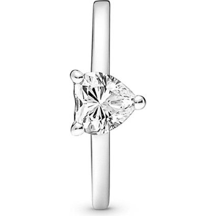 Tekno Trust Turuncu Işıltılı Kalp Tektaş Yüzük 925 Ayar Kalp Zirkon Taş modelleri