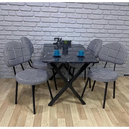 Bambeds Mobilya Masa Takımı Yemek Masası 60X120  4 Sandalye