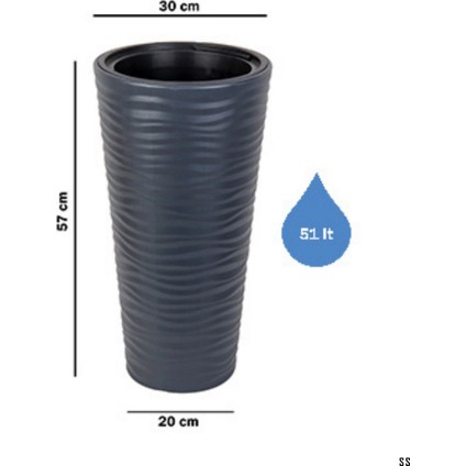 51 Lt Dekoratif Çok Amaçlı Kumsal Vazo Saksı & Şemsiyelik fiyatları