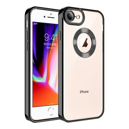 Apple iPhone 8 Kkılıf Logo Detaylı Esnek Elis Lazer Silikon Kapak