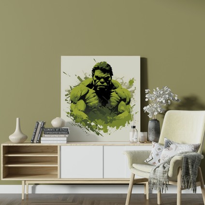 Marvel Kanvas Tablo - Minimalist Grafik Tasarım - Marvel, Duvar Sanatı, Hulk, Minimalist Tasarım, 30X30