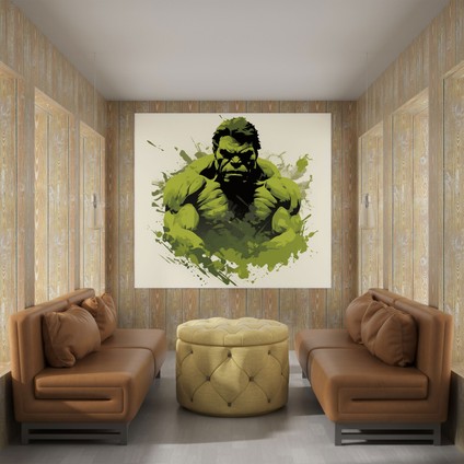 Marvel Kanvas Tablo - Minimalist Grafik Tasarım - Marvel, Duvar Sanatı, Hulk, Minimalist Tasarım, 30X30