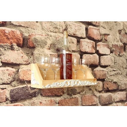 Vintage Vien Naturel Ahşap Bar Raf fırsatları