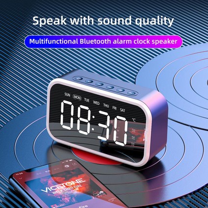 Pembe Bluetooth 5.0 Hoparlör Çalar Saat Küçük Hd Ses Fm Radyo Çalar Sıcaklık Saati Taşınabilir Dilsiz Lise Öğrencisi Çalar Saat (Yurt Dışından) modelleri