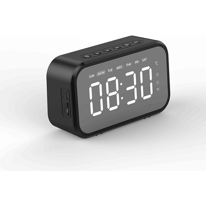 Pembe Bluetooth 5.0 Hoparlör Çalar Saat Küçük Hd Ses Fm Radyo Çalar Sıcaklık Saati Taşınabilir Dilsiz Lise Öğrencisi Çalar Saat (Yurt Dışından) fırsatları