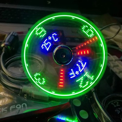 Saat Fan Sıcaklık El Mini USB Fan Taşınabilir Aletler Esnek Kaz Boynu LED Saat Dizüstü Bilgisayar Pc Notebook Için Soğuk Gerçek Zamanlı Ekran Dayanıklı Ayarlanabilir (Yurt Dışından)